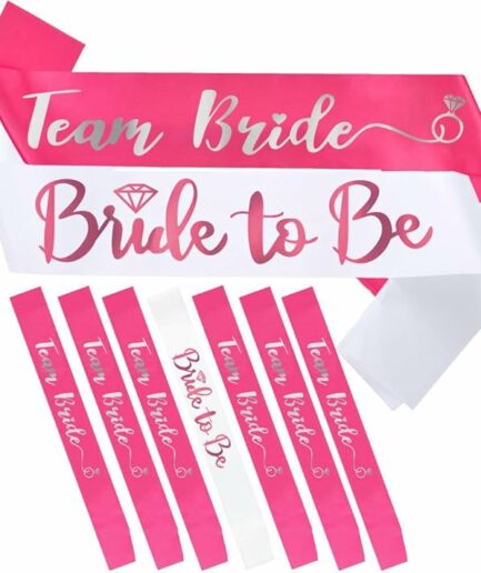 1 Echarpe Bride + 5 Echarpes Team Bride rose fushia