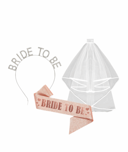 Serre tête + voile + écharpe bride to be