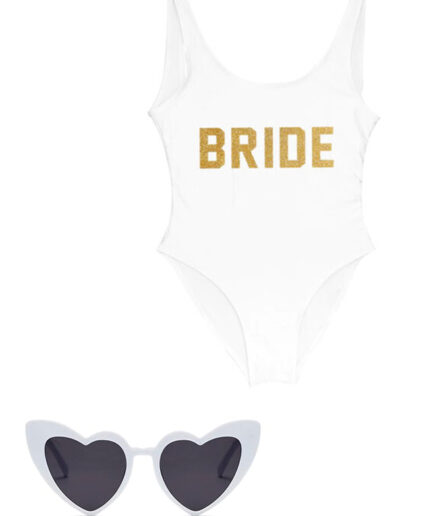 Maillot Bride blanc + Lunettes